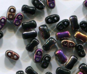 BiBo Twin-Beads Schwarz Sliperit