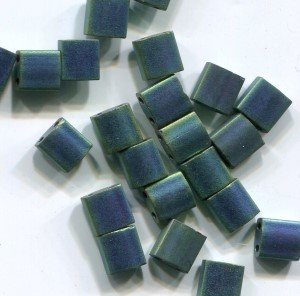 Tila Beads Matt Metallic Blue Green  2064