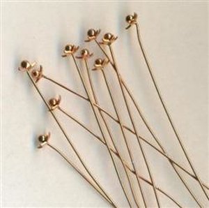 Headpins Blume kupferfarben  ( Prismenstifte )