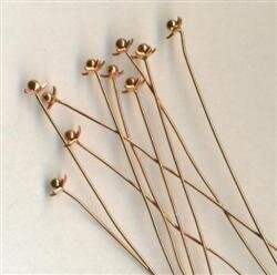 Headpins Blume kupferfarben  ( Prismenstifte )