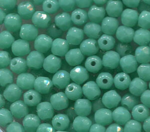 3mm Facettiert Opak Türkisgrün 63130