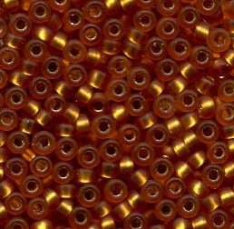 15/0 Roc. Matt Silverlined Topaz 2422F