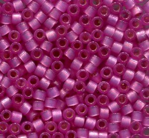 11/0 Delica Silverlined Duracoat Dyed Pink Parfait 2174
