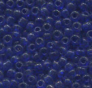 Rocailles Blau transparent