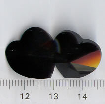 Swarovski Jet (Schwarz) Herz 18mm