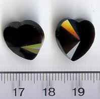 Swarovski Jet (Schwarz) Herz 14mm Quergebohrt