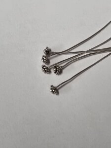 Headpins silberfarben ( Prismenstifte )
