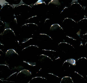 5x3mm Czech Pinch Beads Opak Schwarz 23980
