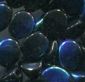 5x3mm Czech Pinch Beads Opak Schwarz AB 23980/28701
