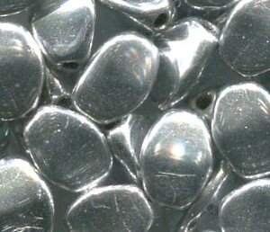 5x3mm Czech Pinch Beads Jet Full Labrador 23980/27000