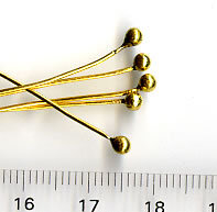 Headpins goldfarben ( Prismenstifte )