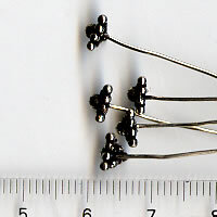 Headpins silberfarben ( Prismenstifte )