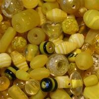 Glasperlenmix  Gelb