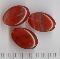 Glasperlen Rot