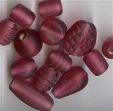 Glasperlenmix Aubergine Matt