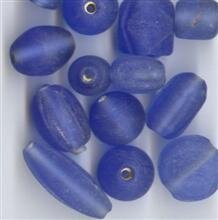 Glasperlenmix Blau  Matt
