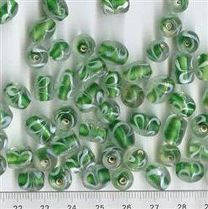 Glasperlenmix Grün
