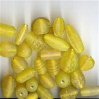 Glasperlenmix Gelb Matt