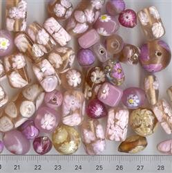 Glasperlenmix Milifori Rosa