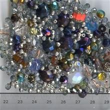 Glasschlifperlenmix Metallic