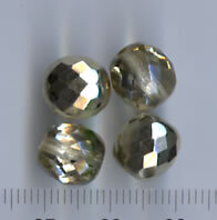 10mm Facettiert Klar mit Hell Rosegoldbedampfung