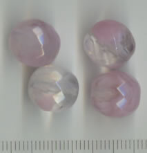 12mm Facettiert Crystal Rosa Weiß