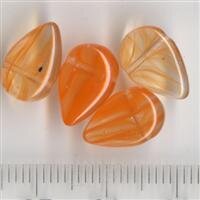 Glasperlen Tropfen Orange