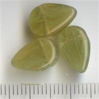 Glasperlen Tropfen Grünbraun