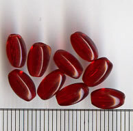 Glasperlen Rot