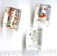 Glasperlen Würfel Klar-Bunt