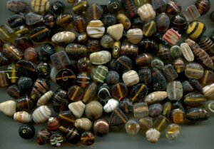 500 gr. Glasperlenmix Braun