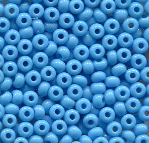 250 gr. 2,6mm Rocailles Opak Blau 63020