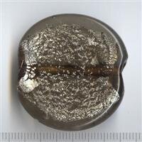 Glasperle Taler Schwarzbraun