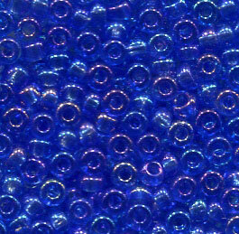 250 gr. 2,6mm Rocailles Dunklblau Rainbow 31050