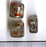 Glasperlen Quadrat Schwarzgrau