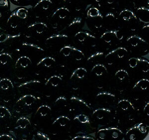 100gr. PRECIOSA Twin Beads Opak Schwarz