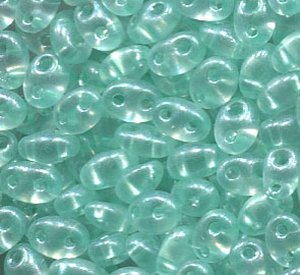 100gr. PRECIOSA Twin Beads Mintgrn Terra Pearl 08158