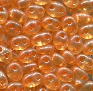100gr. PRECIOSA Twin Beads Orange Terra Pearl 08392