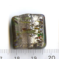 Glasperlen Quadrat Schwarzgrau
