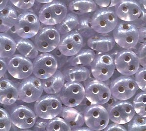 100gr. PRECIOSA Twin Beads Flieder Matt mit Silbereinzug 78028