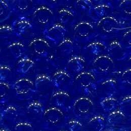 250 gr. 4mm Rocailles Blau Transparent 30080