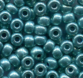 250 gr. 4mm Rocailles Türkisgrün Metallic 18565