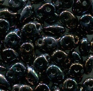 100gr. SuperDuo-Beads JET IRIS LUSTER 23980/15781