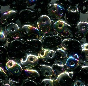 100gr. SuperDuo-Beads JET VITRAIL 23980/28101