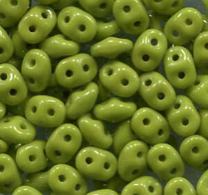 100gr. SuperDuo-Beads OPAQUE GREEN 53410
