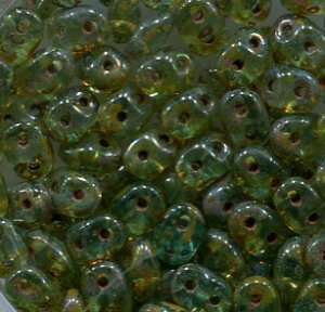 100gr. SuperDuo-Beads AQUAMARINE TRAVERTIN 60020/86800