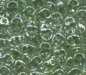 100gr. SuperDuo-Beads CRYSTAL GREEN LUSTER 00030/14457