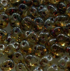 100gr. SuperDuo-Beads CRYSTAL TRAVERTIN DARK 00030/86805