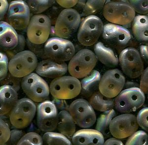 100gr. SuperDuo-Beads OLIVINE VITRAIL MATT 50230/28171