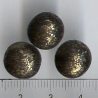 Glasperlen Schwarz mit Gold